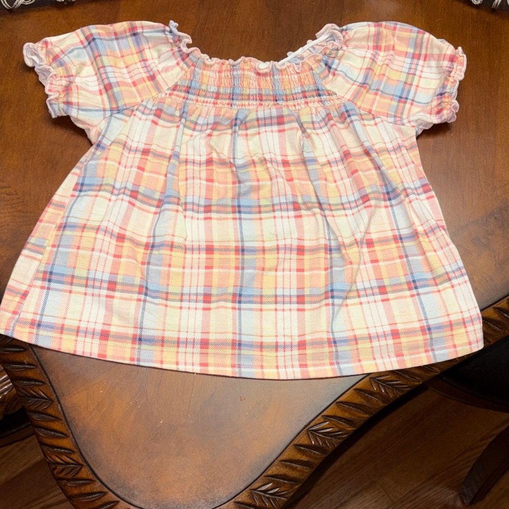 Ultra Flirt Pastel Plaid Kids Blouse